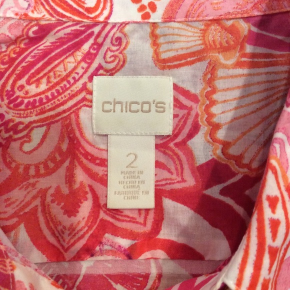 Chico’s Lightweight Blouse Top Pink Size 2 12 14 - Picture 5 of 6